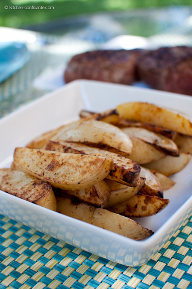 Grilled Jamaican Jerk Steak Fries