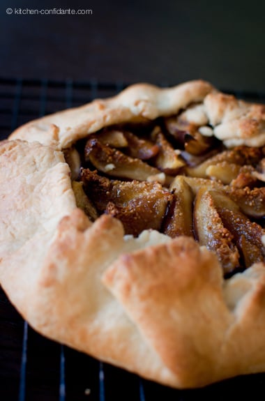 Fig, Honey and Goat Cheese Galette is a fig lover's dream. Nestled in a flaky, buttery crust are sweet figs, tangy goat cheese and sweet honey. Make it while fig season is here.