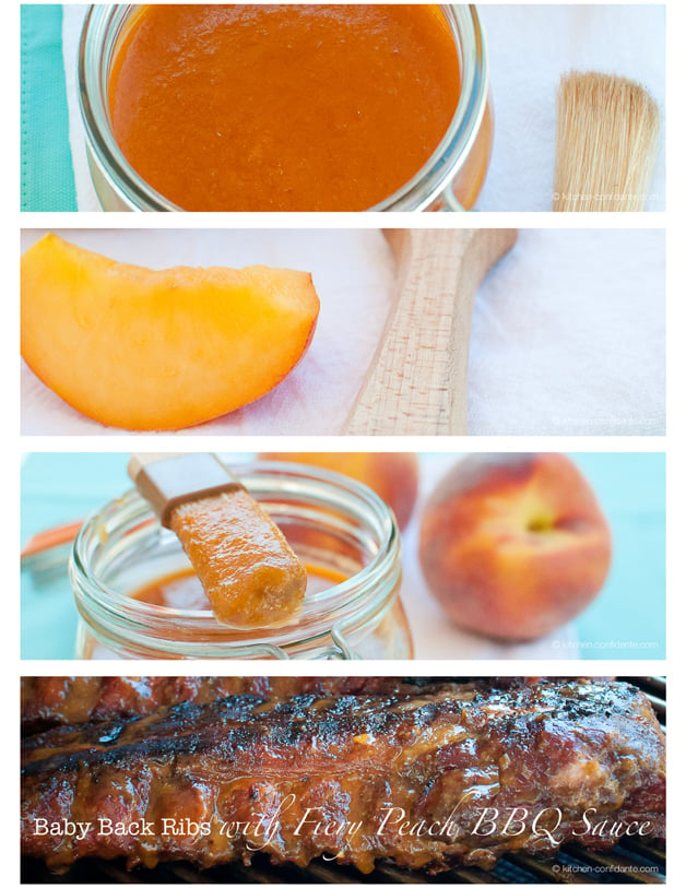 A collage of four photos depicting the stages in creating this recipe.