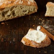 No-Knead-Bread-Kitchen-Confidante-With-Goat-Cheese-and-Honey