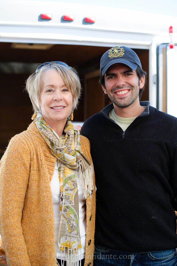 The owners of CandyCot pose for a photo at a farmer's market.