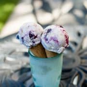Blueberry Crisp Ice Cream | Kitchen Confidante | Cones