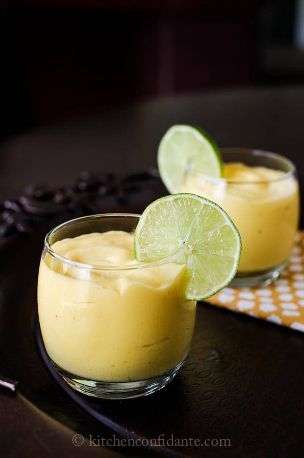 A creamy and tropical coconut mango smoothie.