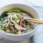Chicken Mushroom Soba Noodle Soup | Kitchen Confidante