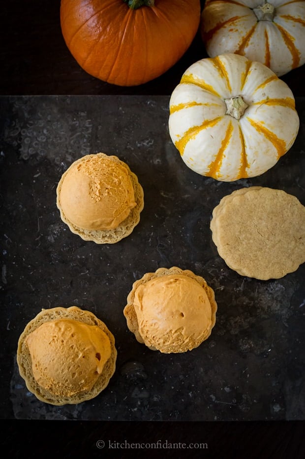 Pumpkin Ice Cream Sandwiches | Kitchen Confidante | Pumpkin Ice Cream