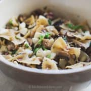 Warm Eggplant & Mushroom Pasta Salad | Kitchen Confidante