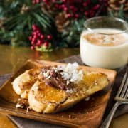 Coconut Hazelnut Eggnog French Toast | Kitchen Confidante
