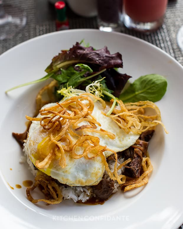 A plate of Royal Loco Moco at Surf Lanai