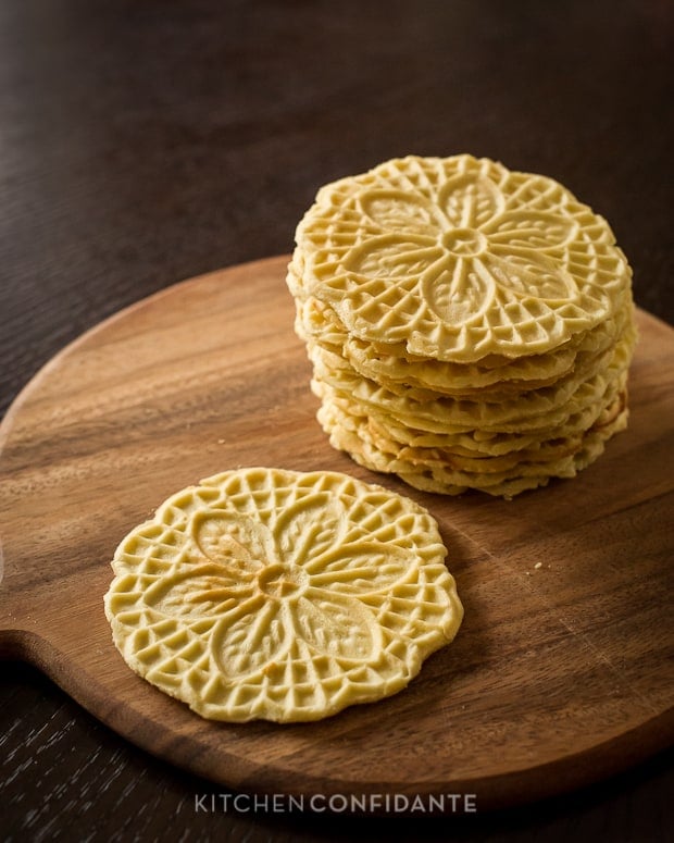 Authentic Pizzelle | Kitchen Confidante | Italian Waffle Cookie Recipe