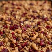 Trail Mix Granola | Kitchen Confidante | Granola with Cashews, Almonds and Cranberries