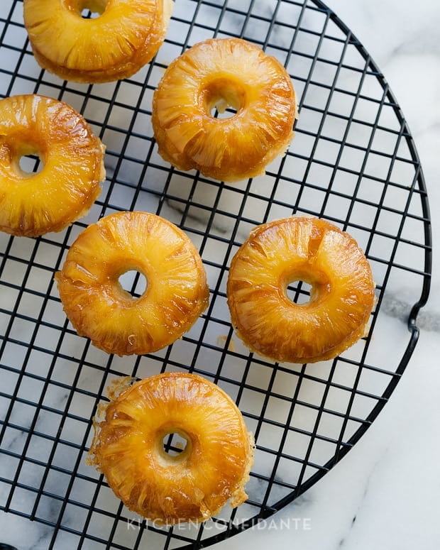 Pineapple Upside Down Cake Doughnuts | Kitchen Confidante