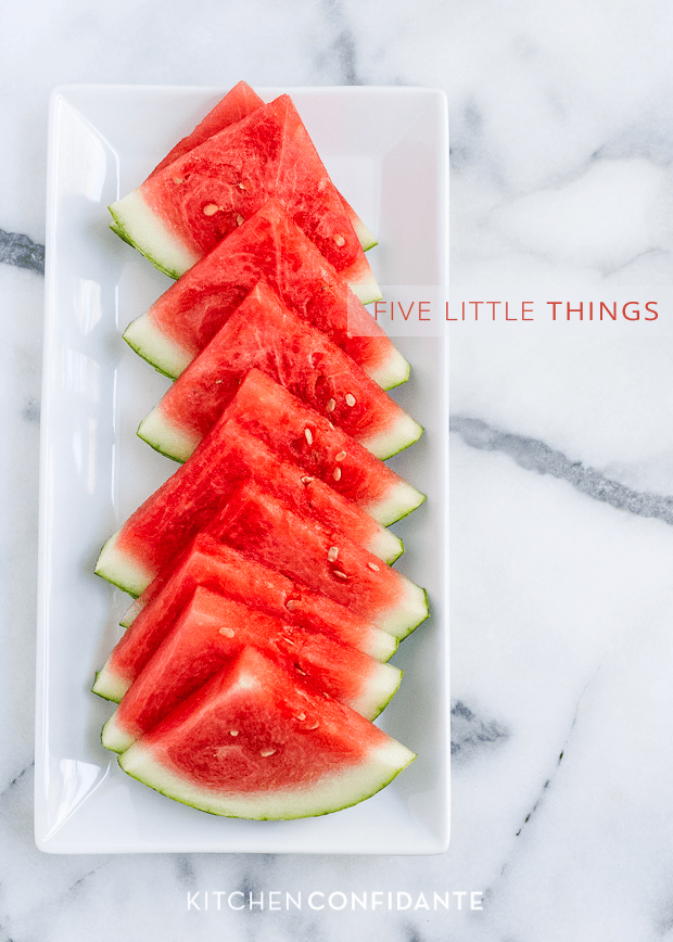 Five Little Things - July 19, 2013 | www.kitchenconfidante.com | Watermelon Slices