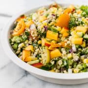 Summer Corn and Nectarine Tabbouleh | www.kitchenconfidante.com