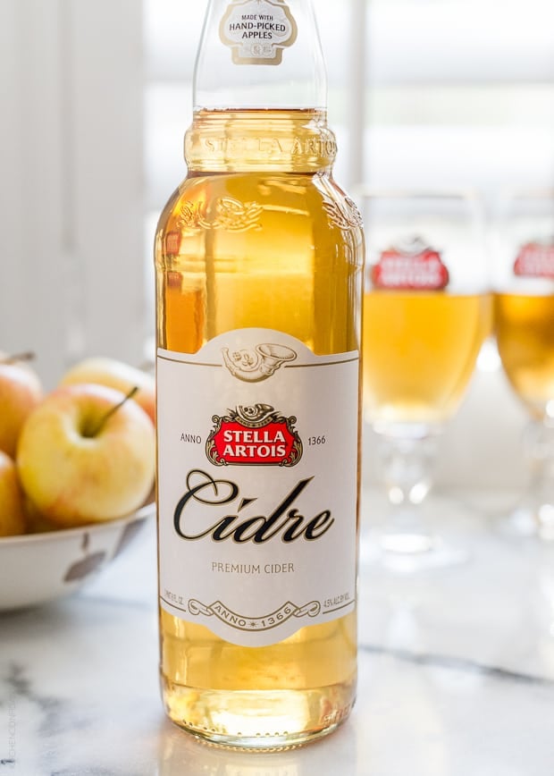 A bottle of Stella Artois Cidre.