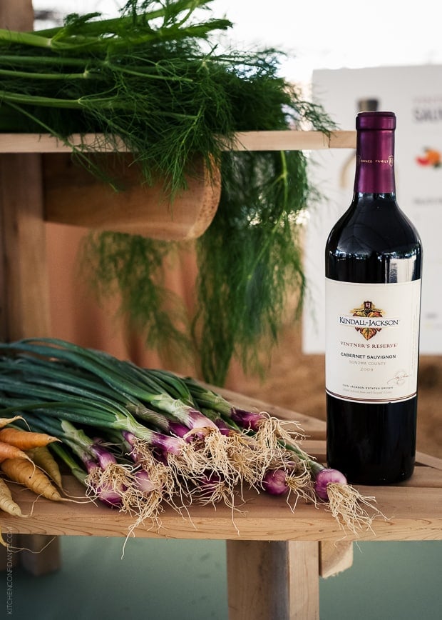 A bottle of wine at the 2013 Kendall-Jackson Heirloom Tomato Festival.