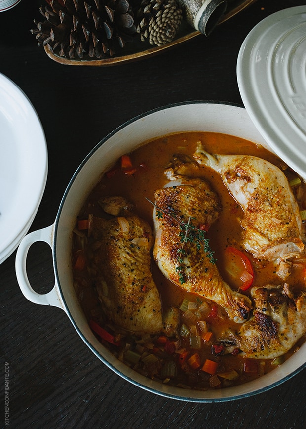 Tomato Pepper Chicken Stew | www.kitchenconfidante.com