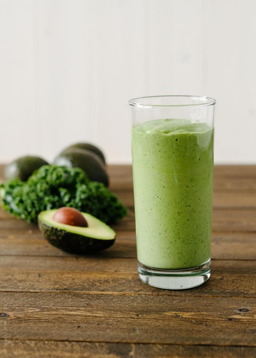 Avocado Kale Superfood Smoothie | www.kitchenconfidante.com