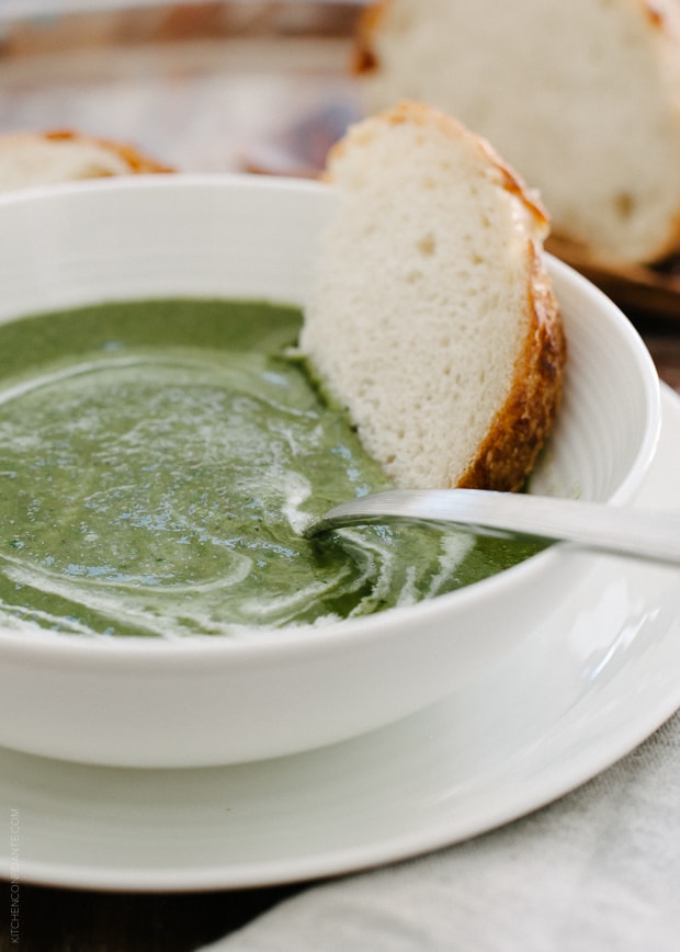 Creamy Spinach Lentil Soup | www.kitchenconfidante.com | A warm bowl of healthy, to start the year.
