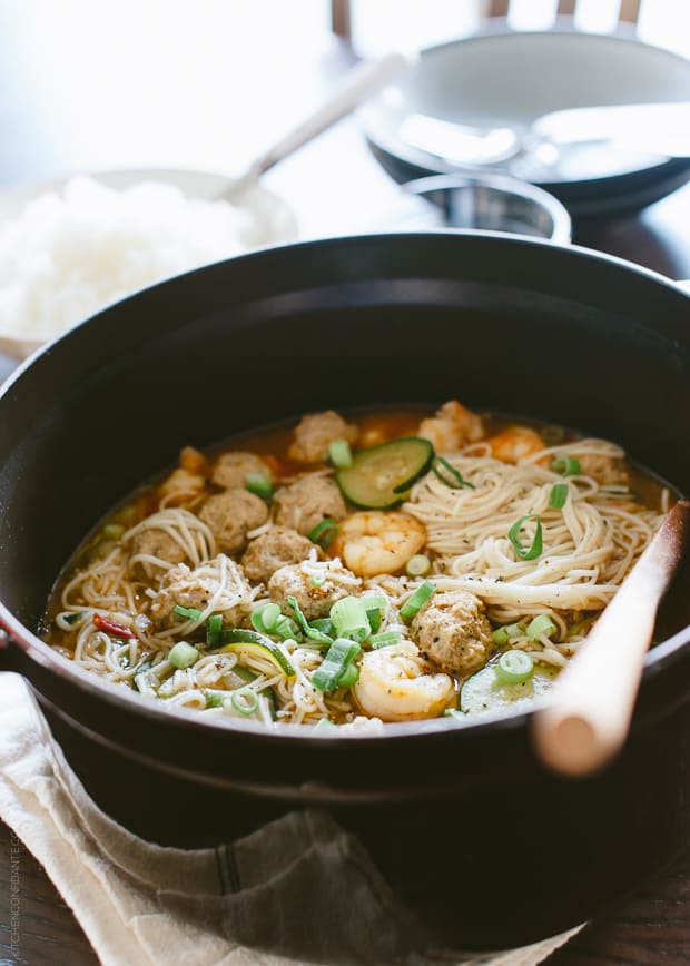 Misua Bola-Bola - Filipino Meatball Noodle Soup | www.kitchenconfidante | I like to think of this as the Filipino version of Italian Wedding Soup.