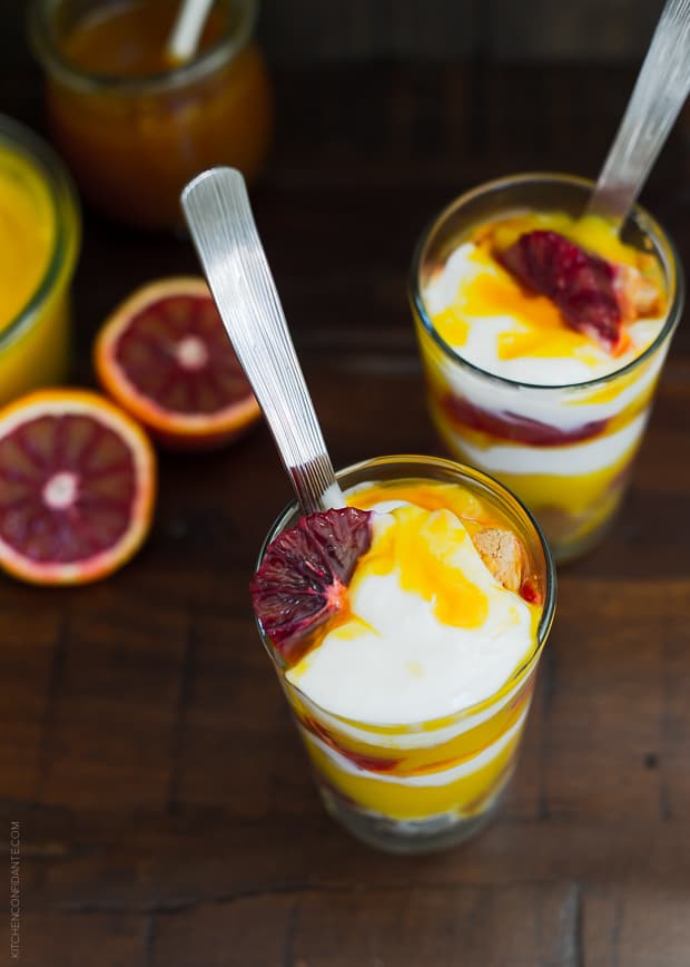 Passion Fruit Blood Orange Trifle | www.kitchenconfidante.com | Each spoonful is deliciously tangy and creamy.