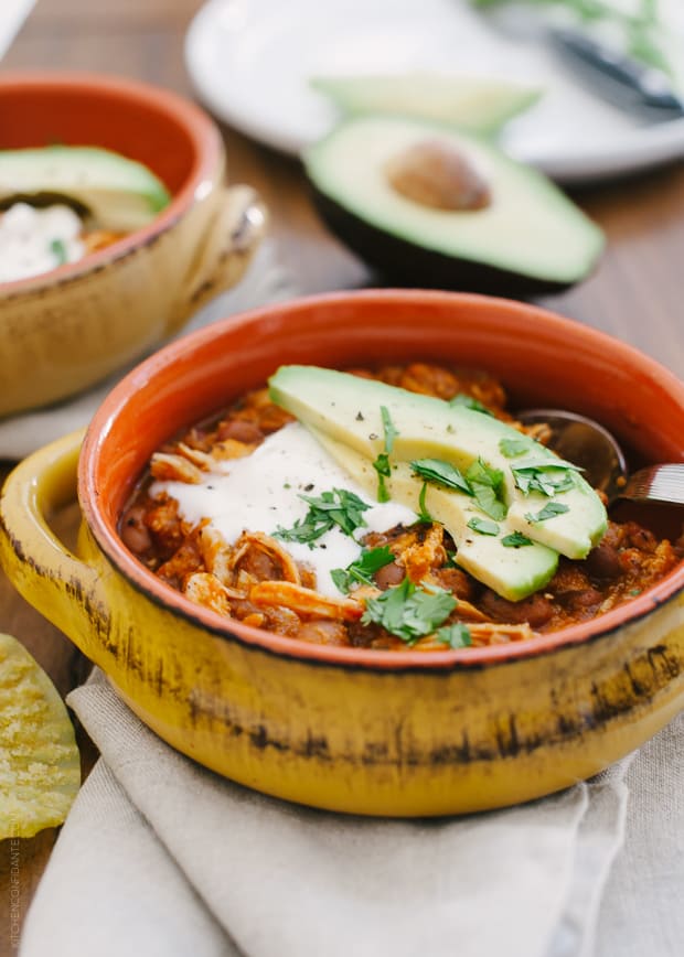 Chicken Chili | www.kitchenconfidante.com | A delicious chili in 30 minutes.