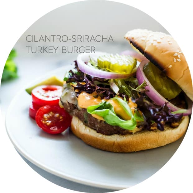 Cilantro-Sriracha Turkey Burgers | Kitchen Confidante