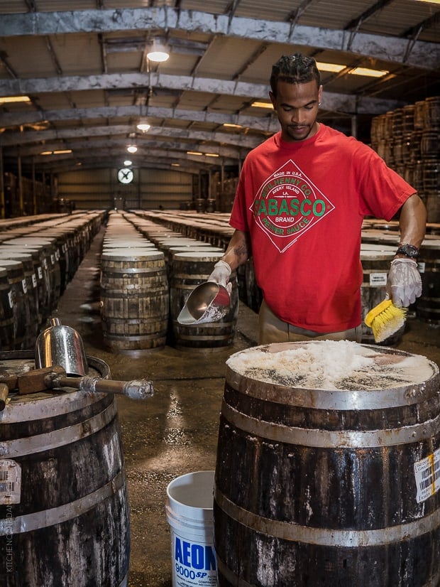 Barrel tasting at Avery Island.