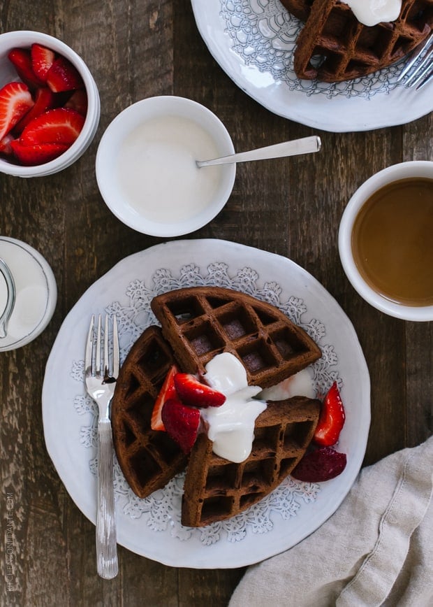 Chocolate Zucchini Belgian Waffles - Kitchen Confidante®