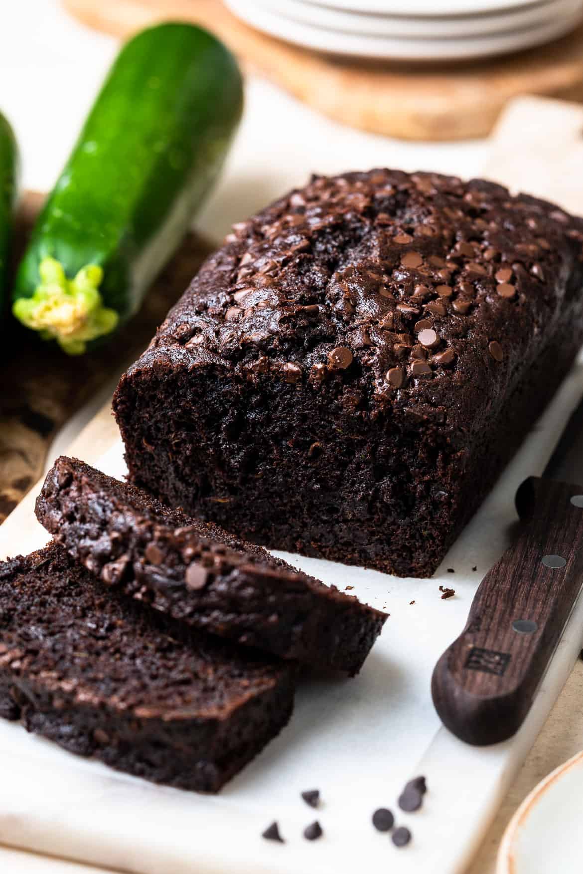 Double Dark Chocolate Zucchini Bread | www.kitchenconfidante.com | Get your chocolate fix - along with a good helping of zucchini!