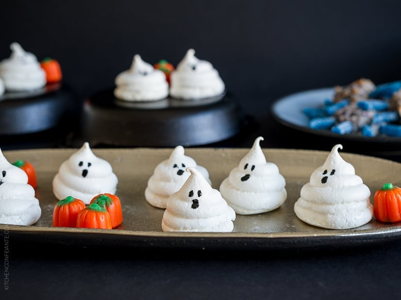 Friendly Ghost Meringues and More Halloween Treats | www.kitchenconfidante.com