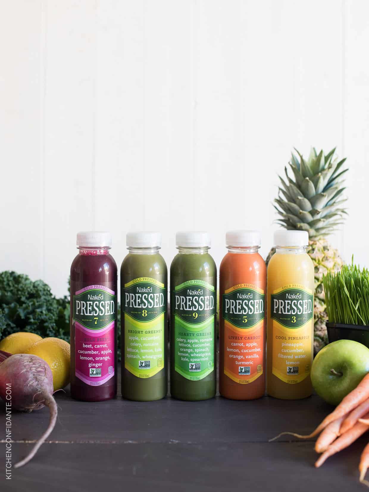 Naked Cold Pressed Juices have no added sugar, no preservatives and are non-GMO verified.