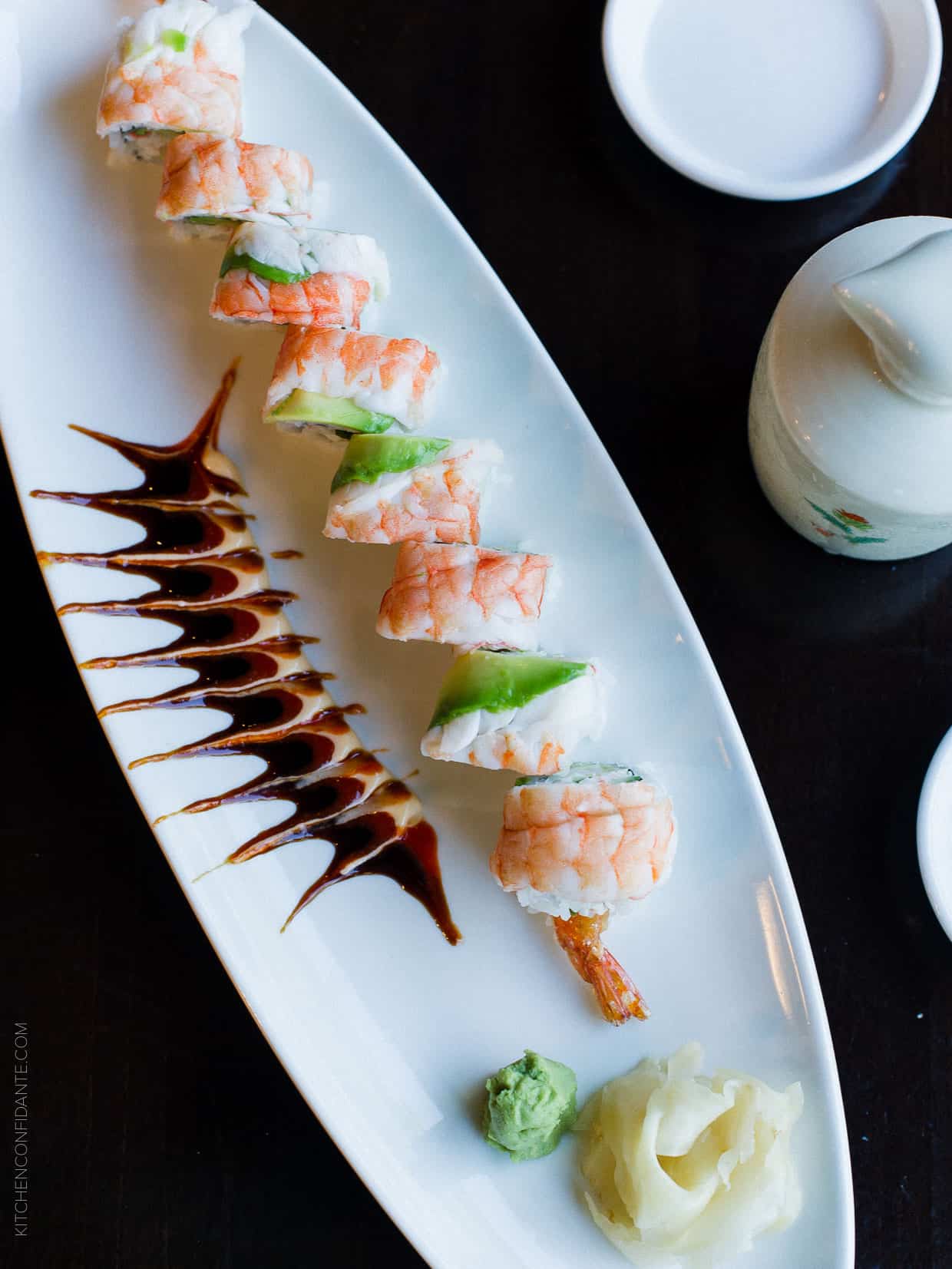 Shrimp Lovers Roll - find out what sake pairs well with this classic.