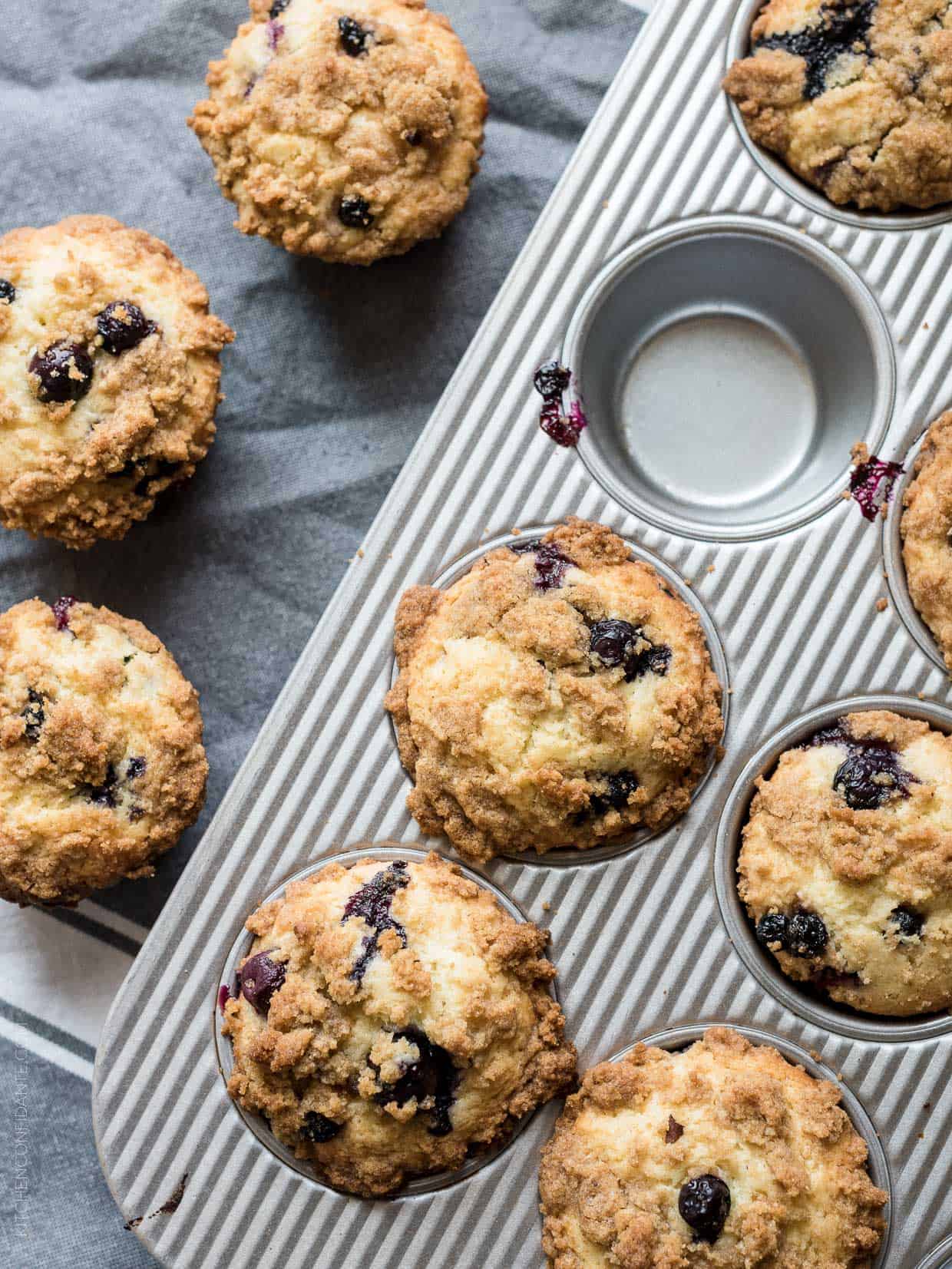 Bakery Style Buttermilk Blueberry Muffins Kitchen Confidante