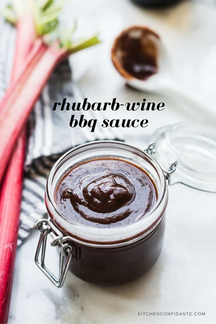 This summer, you'll have to try this Rhubarb-Wine BBQ Sauce! You'll want to slather it over everything that comes of the grill!