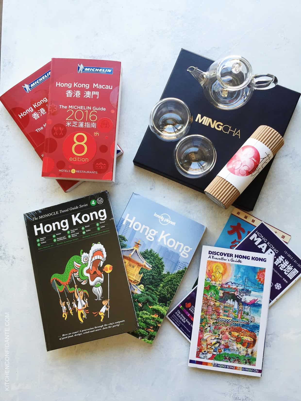 Hong Kong Guidebooks - getting ready to travel.