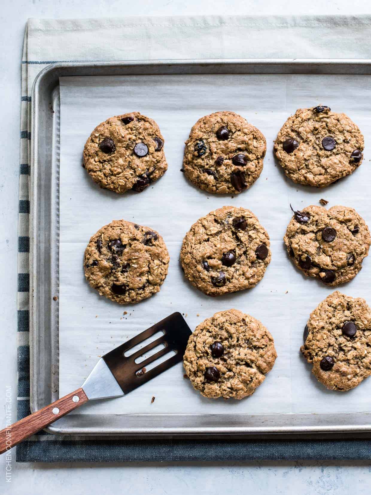 There's nothing better than chewy, gooey Almond Butter Oatmeal Cookies. These cookies are gluten free, dairy free and versatile to whatever nut butters and mix-ins you have on hand.