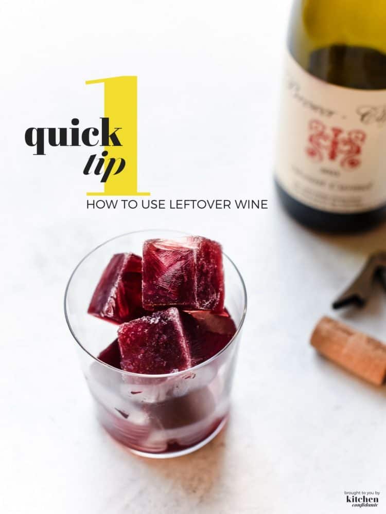 Have an unfinished bottle of wine? Learn how to use leftover wine with One Quick Tip by making wine ice cubes!