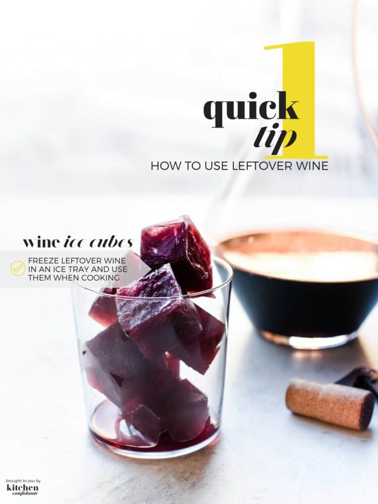 Have an unfinished bottle of wine? Learn how to use leftover wine with One Quick Tip by making wine ice cubes!