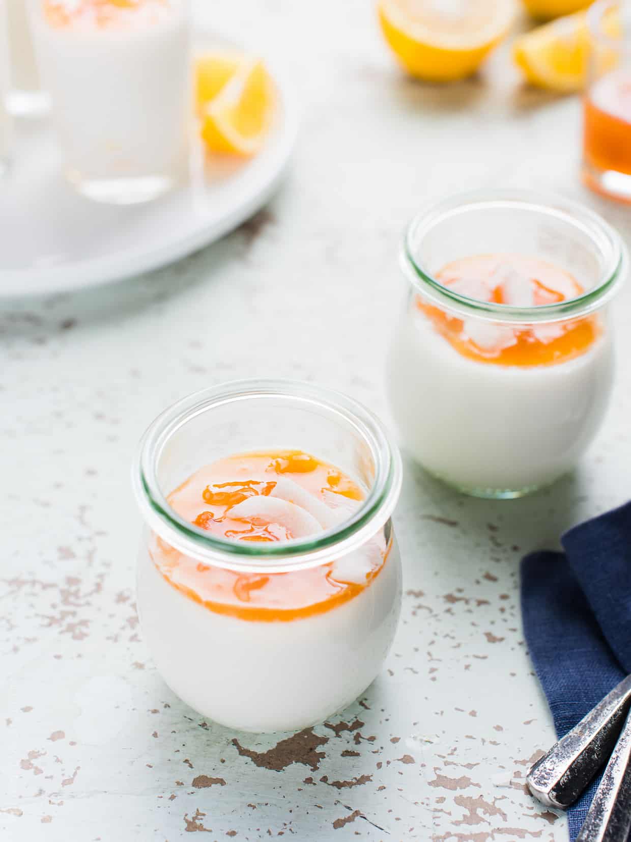 Panna cotta gets an update in this recipe for Meyer Lemon Coconut Panna Cotta using coconut milk. This elegant dessert is simple and easy for entertaining.
