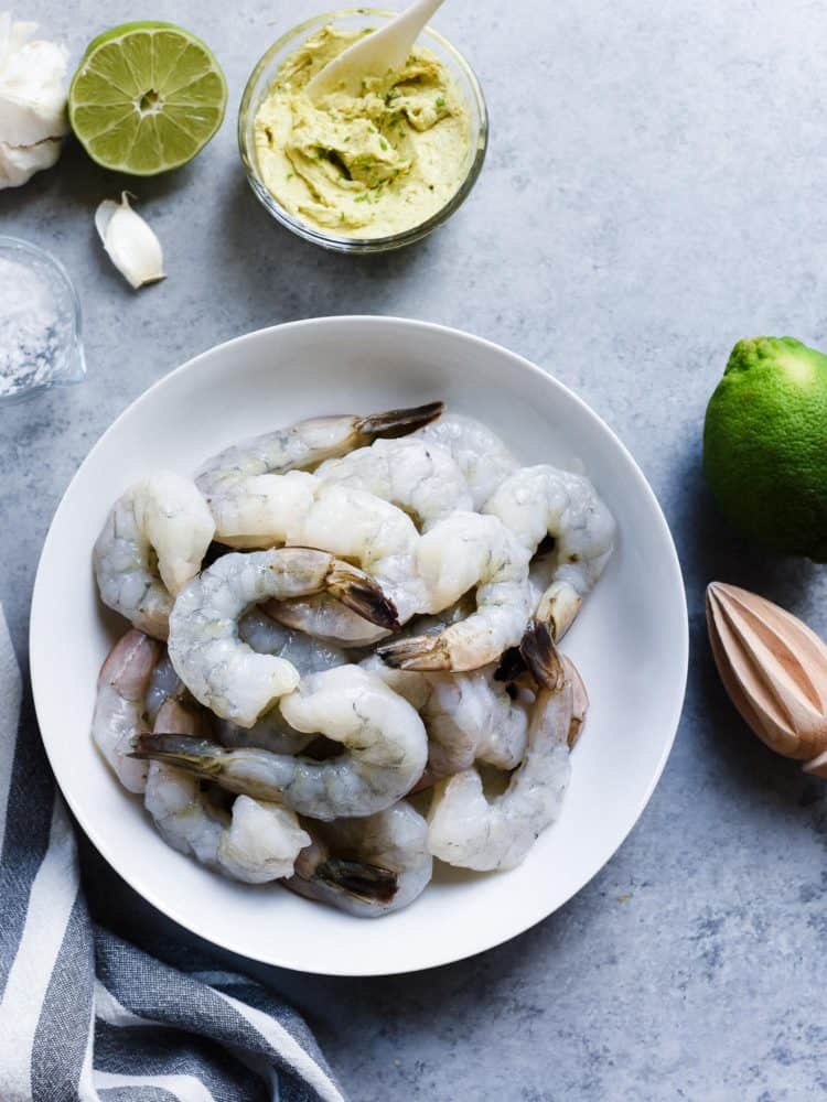 Skillet Shrimp with Lime and Green Curry Compound Butter is so easy and flavorful, you'll have dinner on the table in under ten minutes!