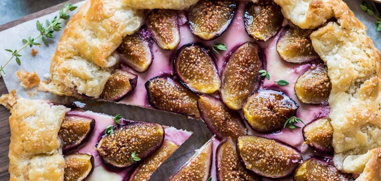 Fig, Honey and Goat Cheese Galette is a fig lover's dream. Nestled in a flaky, buttery crust are sweet figs, tangy goat cheese and sweet honey. Make it while fig season is here.