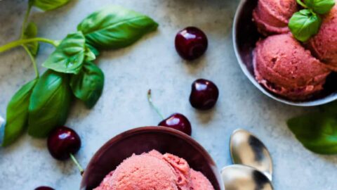 Cherry Basil Sorbet