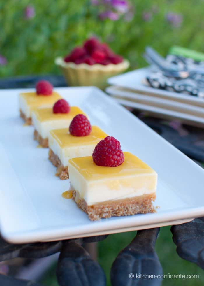 No Bake Lemon Curd Cheesecake Bars | Kitchen Confidante