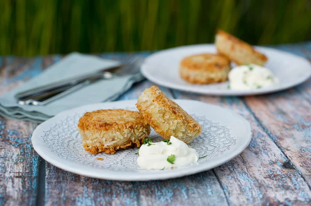 Cripsy Cannellini Bean Cakes with Pancetta