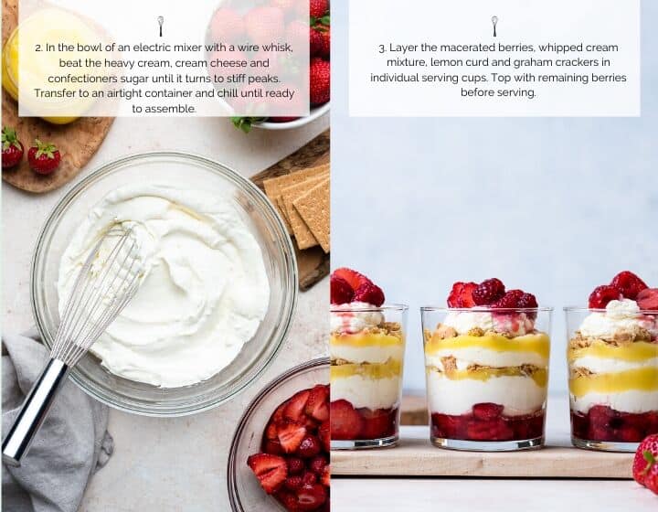 Step by step instructions for how to make Cheesecake Parfaits.