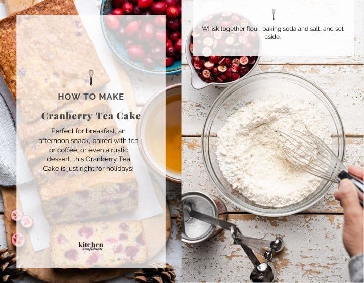 Step by step instructions for how to make Fresh Cranberry Tea Cake.