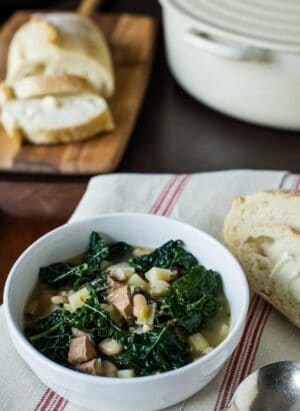 Kale Parsnip & Sausage Soup | Kitchen Confidante