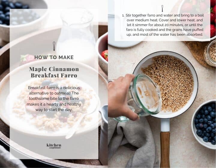 How to make breakfast farro.