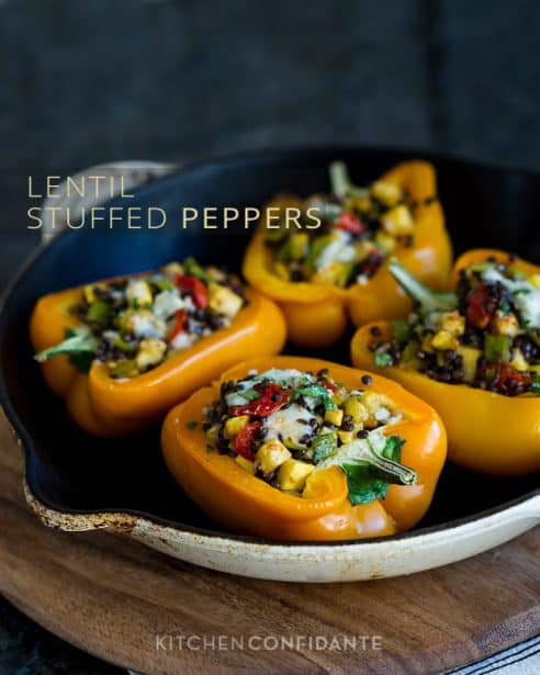 Lentil Stuffed Peppers | Kitchen Confidante