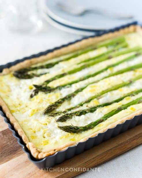 Buttermilk Asparagus Quiche | Kitchen Confidante